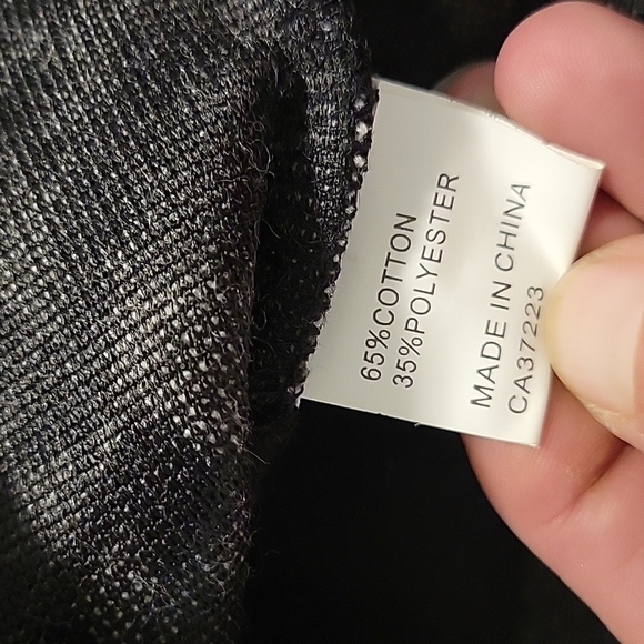 Creation size M women's black and gray button front sleeveless cardigan - Picture 3 of 10